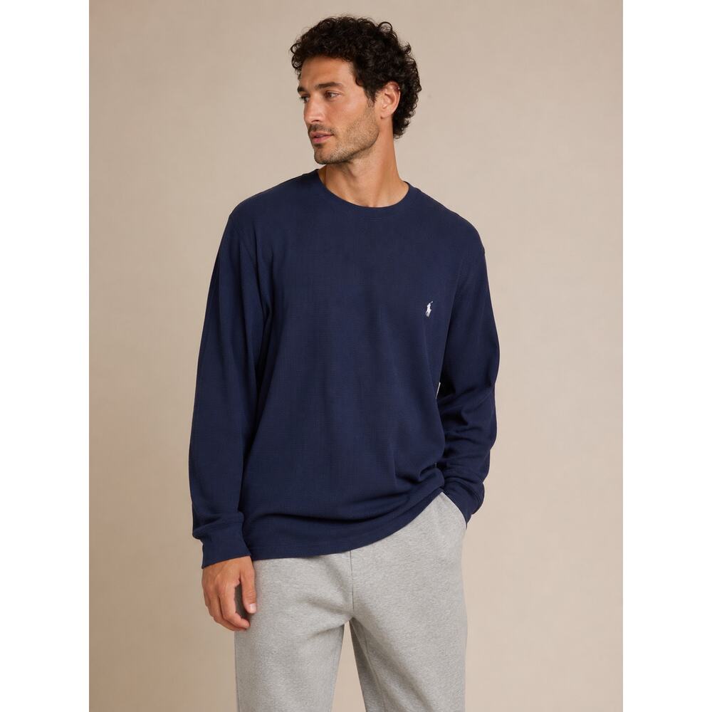 Polo Ralph Lauren Blue Thermal Sleep Shirt Waffle Knit 3X